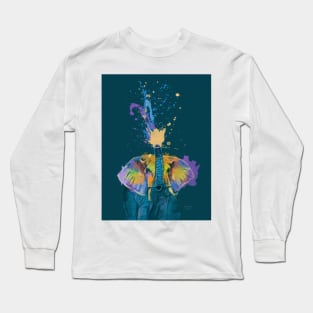 Full of Colors, Elephant Illustration Long Sleeve T-Shirt